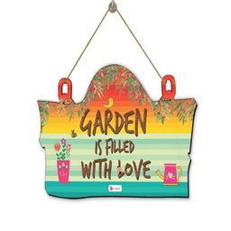 Indigifts Garden Filled With Love Typography Print Wall Hanging-24
