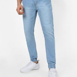 Urbano Fashion Men Blue Mid-Rise Clean Look Stretchable Jogger Jeans-image-71