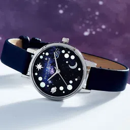 Olivia Burton Women Black Printed Dial & Leather Strap Analogue Watch OB16GD82-image-31