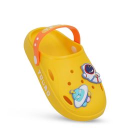 Yellow Bee Boys Astronaut & Spaceship Self Design Rubber Clogs-14