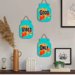 suveharts Blue Engineered Wood (Set of 3) Wall Hanging-picture-35