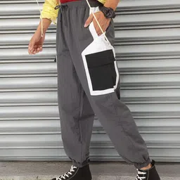 Kook N Keech Men Smart Streetwear Contrast Cargo Pocket Joggers-image-93