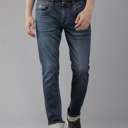 U S Polo Assn Denim Co Men Blue Brandon Slim Tapered Fit Light Fade Stretchable Jeans-image-90