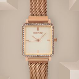 JOKER & WITCH Women Embellished Dial & Rose Gold Plated Analogue Watch-AMWW562-49