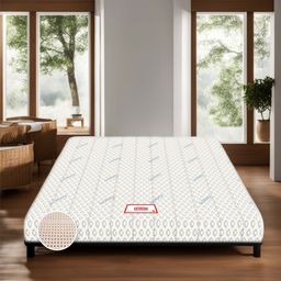 COIRFIT White & Blue 7 Zoned Ergonomic Design Orthopedic King Size Quilted Mattress-image-58
