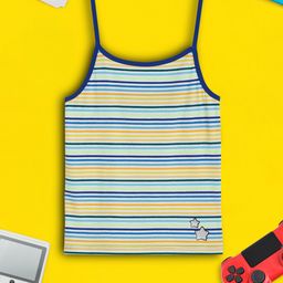 XY Life Girls Blue & Orange Arcade Colorful Tencel Modal Spaghetti Camisole-image-79
