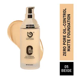 MATTLOOK Beige Zero Pore Oil Control Matte Foundation - Beige 45 Ml-13