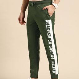 United Colors of Benetton Brand Logo Printed Pure Cotton Joggers-image-67