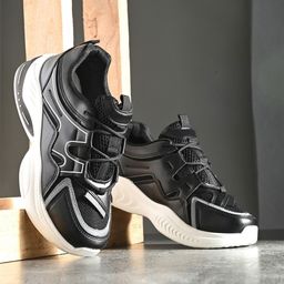 The Roadster Lifestyle Co. Women Black & White Lace-Up Walking Shoes-image-66