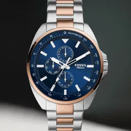 Fossil Men Blue Stainless Steel Bracelet Style Straps Analogue Watch BQ2552I-image-17
