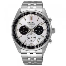 SEIKO Men Stainless Steel Bracelet Style Straps Analogue Chronograph Watch SSB425P1-46