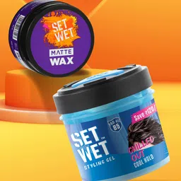 Set Wet Men Set of Cool Hold Styling Gel & Matte Hair Styling Wax-10