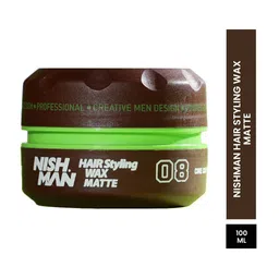 Nishman Men Strong Hold Reshapable Matte Finish Hair Styling Wax 100 g - Matte 08-47