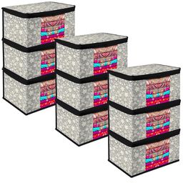 Kuber Industries Set of 9 Saree Organizer Zip Closure Storage Bags-25