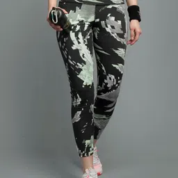 Keepfit Women Printed Stretchable Melange High Waist Running Tights-picture-31