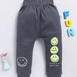 Infants Stylish Infant Girls Smiley Printed Pure Cotton Joggers-image-60