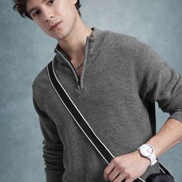 The Roadster Lifestyle Co. Solid Half Zipper Pure Cotton Longline Pullover-image-74