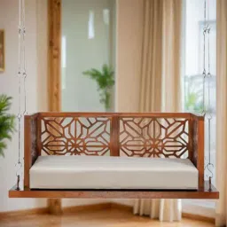 jairi traders M -37 Teak Wood Swing In Natural Teak Finish-picture-34