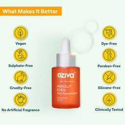 OZiva Absolut Even Anti-Pigmentation Face Serum for Hyperpigmentation & Dark Spot 30 ml image 5
