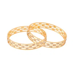 Anouk Set of 2 Gold-Plated CZ Studded Bangles image 4