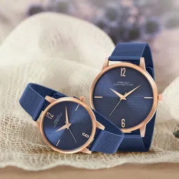 French Connection Unisex Dial & Stainless Steel Straps Analogue Couple Watch FCN00061C-32
