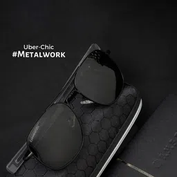Eyewearlabs Square Lens with Polarised and UV Protected Sunglasses SC1EL1081 image 5