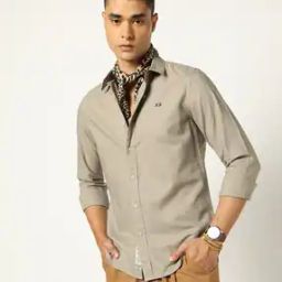 Logo Embroidered Slim Fit Shirt-image-43