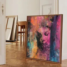 art street 23 Inches Woman Canvas Framed Wall Art Printed Pinting-picture-36