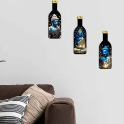 suveharts 3 Pcs Budhha Wooden New Bottles Hanging-picture-18