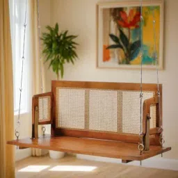 jairi traders M-39 Teak Wood Swing In Natural Teak Finish-picture-35