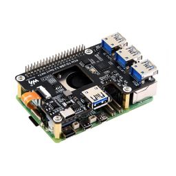 Waveshare PCIe To USB 3.2 Gen1 HAT for Raspberry Pi 5, PCIe to USB HUB, 4x High Speed USB Ports, driver-free, plug and play, HAT + Standard image 4