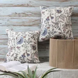 mfd home furnishing Multicolor Cotton Floral 16x16 inches Cushion Covers (Pack of 2)-picture-30