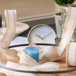 BS AMOR Natural Jute Burlap Ribbon With Lace DIY Gift-Wrapping-image-63