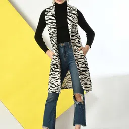 BAESD Printed Longline Shrug-image-32