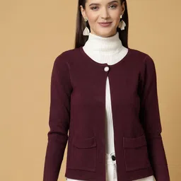 Mafadeny Long Sleeves Open Front Shrug-10