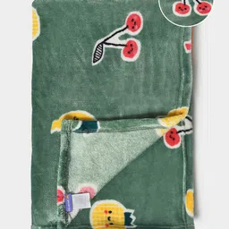 MiArcus Playful Kids Green Printed Mild Winter 210 GSM Blanket-image-45