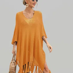 JC Collection Self-Design Swimwear Cover-Up Dress-image-22