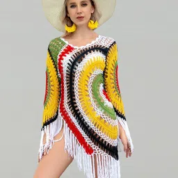 JC Collection Self Design Cover Up Dress-image-10