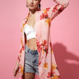 TANDUL Women Printed Longline Shrug-14