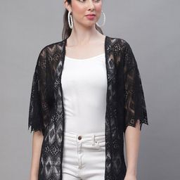 Rute Lace Open Front Stylish Cotton Shrug-15