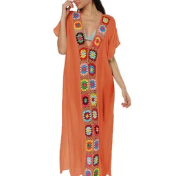 JC Collection Self Design V-Neck Cover Up Dress-image-73