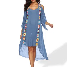 JC Collection Self-Design Swimwear Cover Dress-image-49