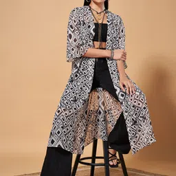 Marigold Lane Women Printed Longline Shrug-30