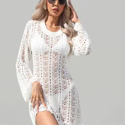 JC Collection Self Design Swim Cover Up Dress-image-89