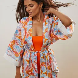 CMGE Abstract Printed Tie-Up Modal Shrug-41