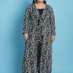 theRebelinme Plus Size Printed Longline Tie-Up Shrug-7