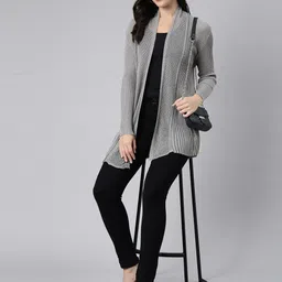 SHOWOFF Acrylic Longline Shrug-image-69