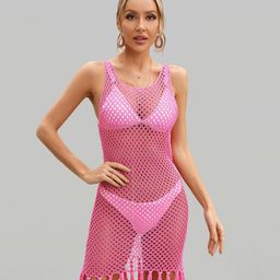 JC Collection Self Design Swim Cover Up Top-image-52
