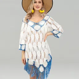 JC Collection Self-Design Swimwear Cover-Up Dress-image-9