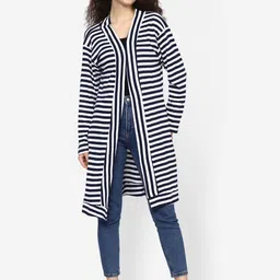 TEEMOODS Women Striped Cotton Shrug-53